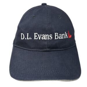 D.L. Evans Bank Idaho Strapback Baseball Cap Blue One Size 6 Panel Cap America